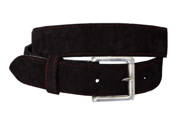 Classic Black Suede with Red Stitching | David W.